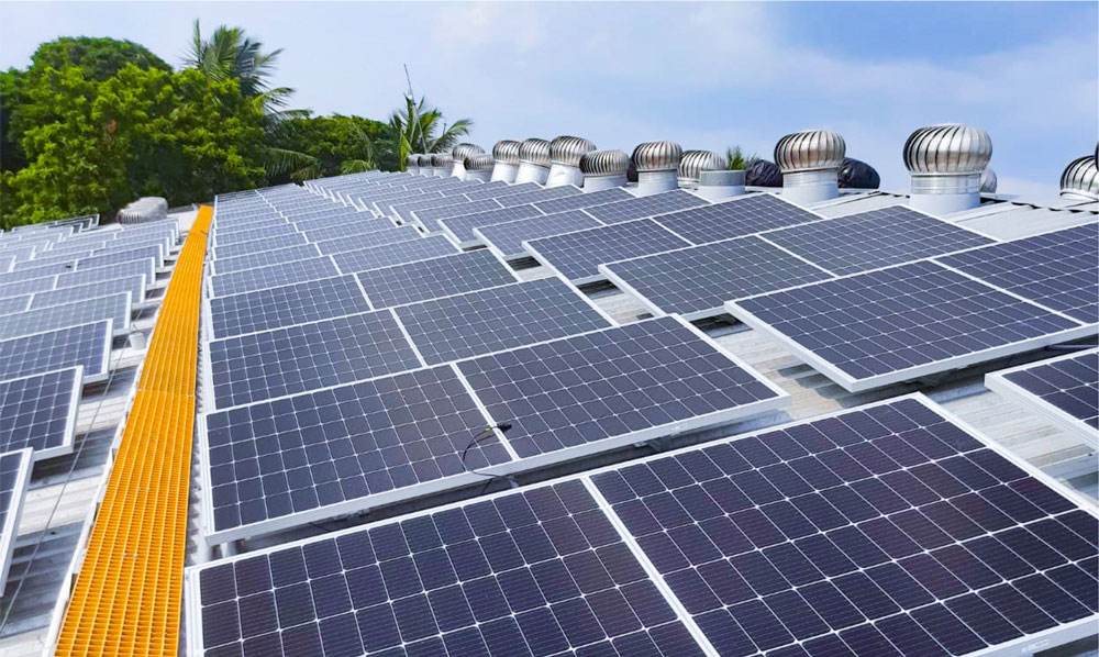 Adopting solar energy to  power our factories