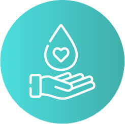 Voluntary blood donation drive icon